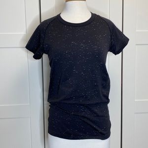 Lululemon Run Swiftly Tech Short Sleeve Black White 10 Tee